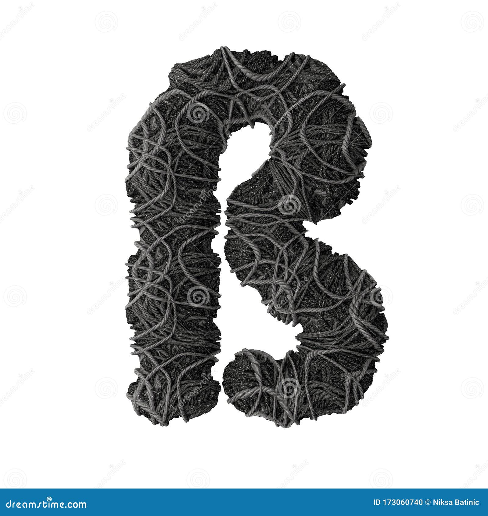 Symbol Ss Stylized In The Form Of A Rope Pile Stock Illustration Illustration Of Rough Design