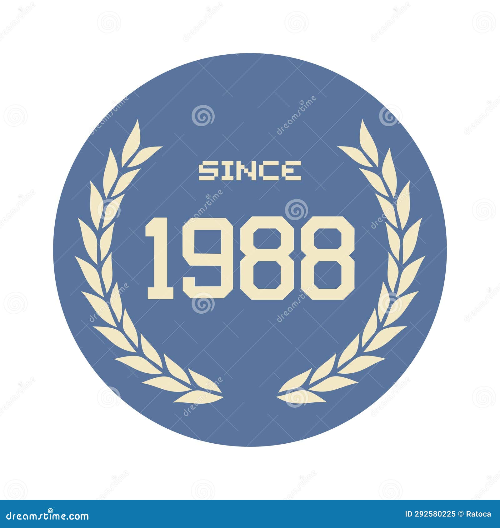 1988 Year College Font RoyaltyFree Stock Image