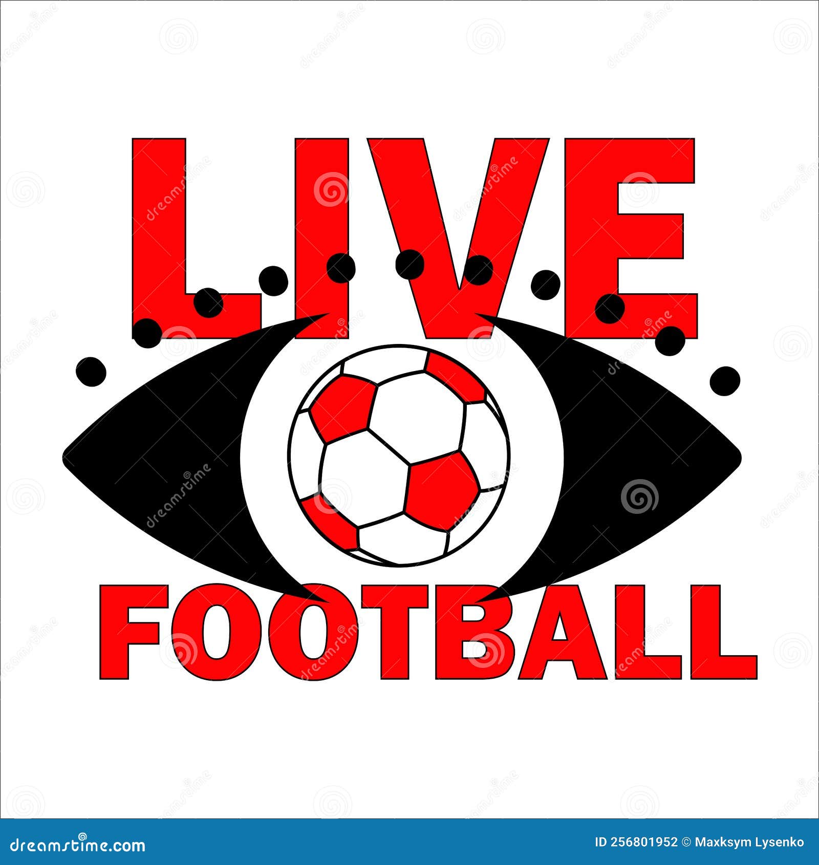 Symbol-Abzeichen Für Live-Fußball-Streaming-Symbol Für Rundfunk Oder Online-Fußballstream