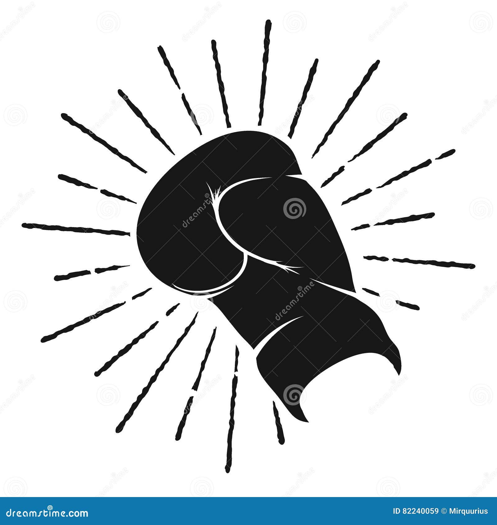 Symbol of boxing glove stock vector. Illustration of boxer 82240059