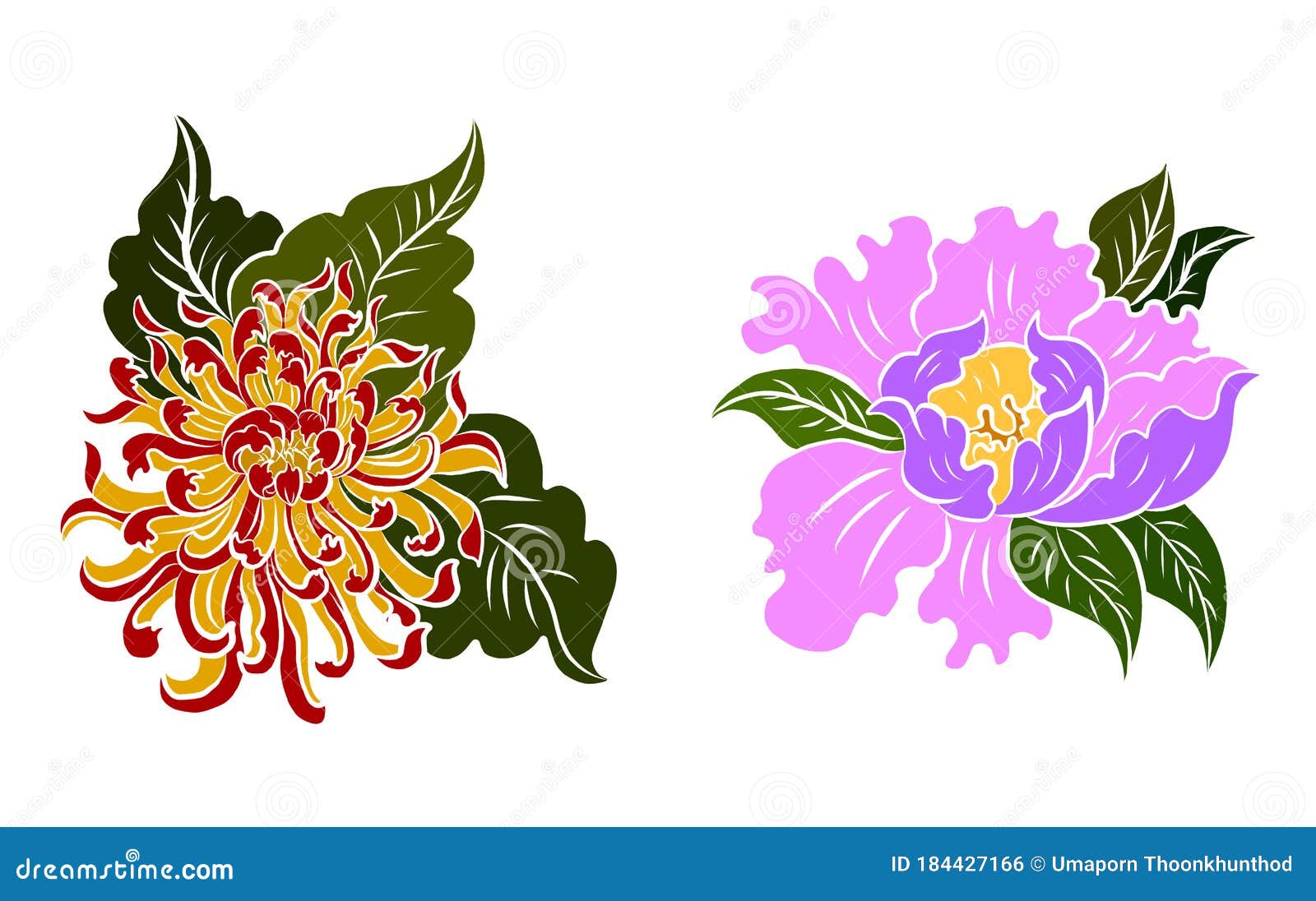 Symbol of Buddha with Floral. Stock Vector - Illustration of ...