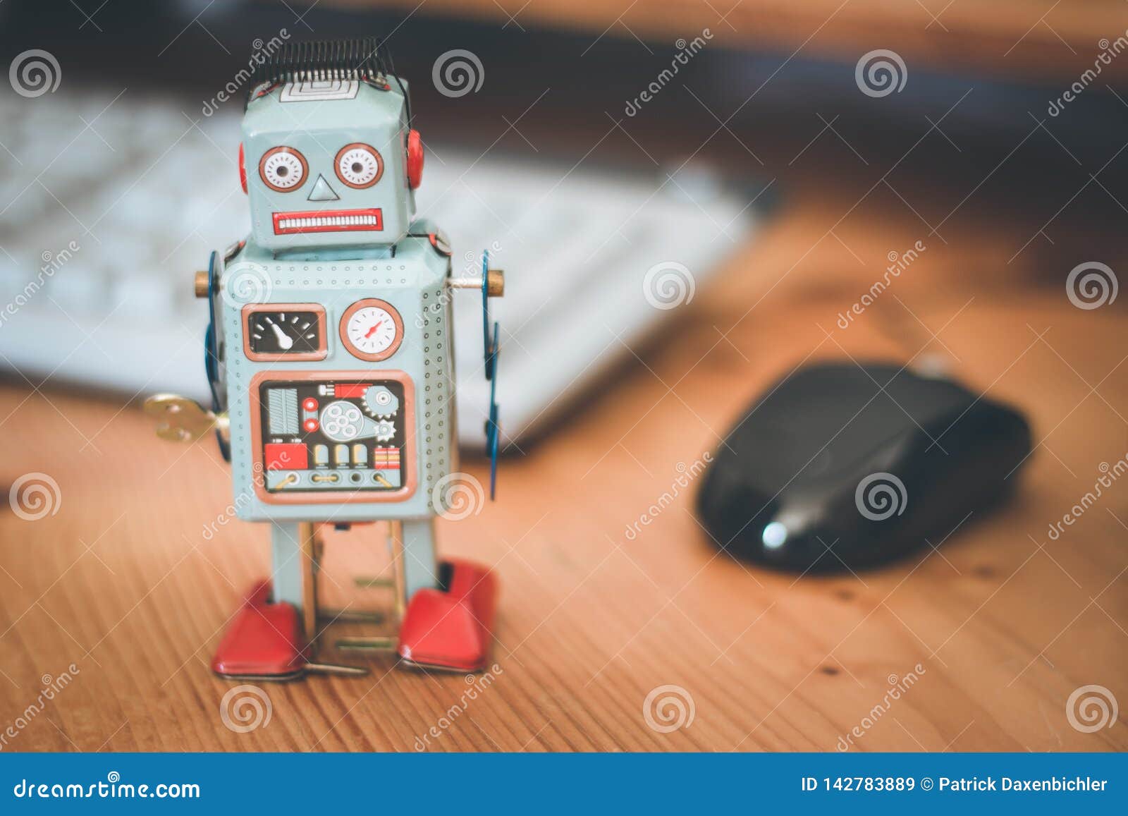 Symbol for a Chat Bot or Social Bot and Algorithms, Keyboard Stock