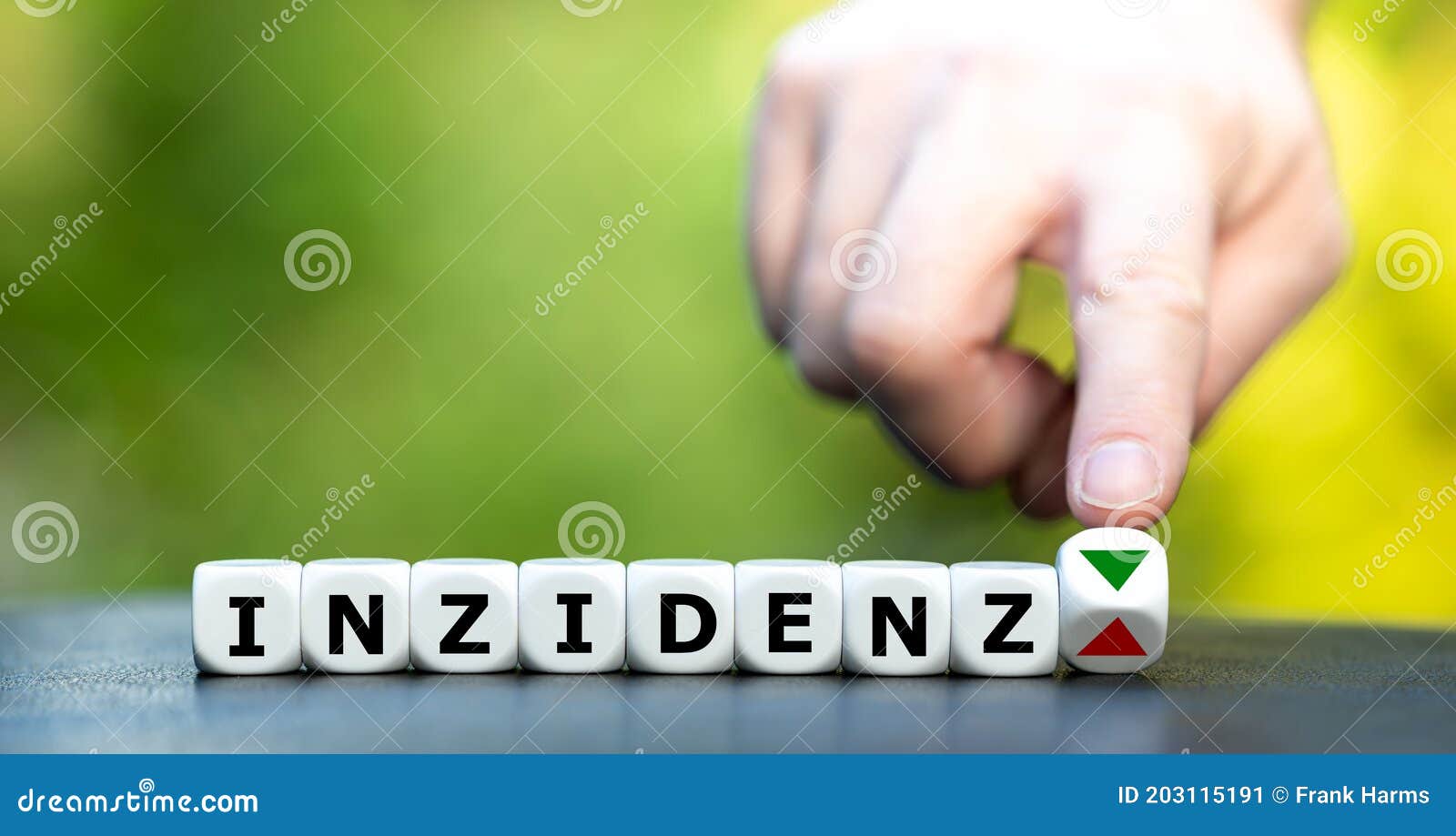  for a decreasing incidence rate `inzidenz` in german during the corona crisis.