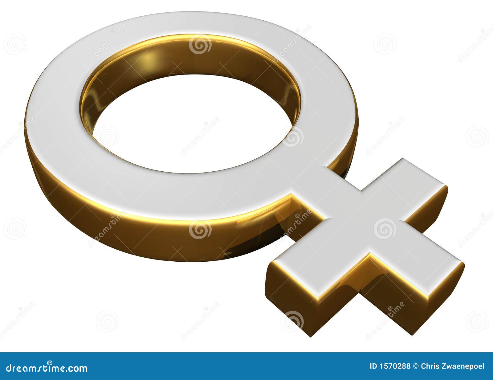Symbol des weiblichen Geschlechtes auf einem weißen Hintergrund