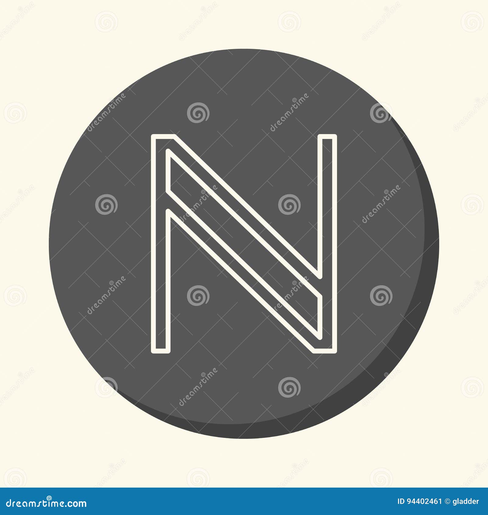 Symbol Of Digital Crypto Currency Namecoin, Round Linear ...