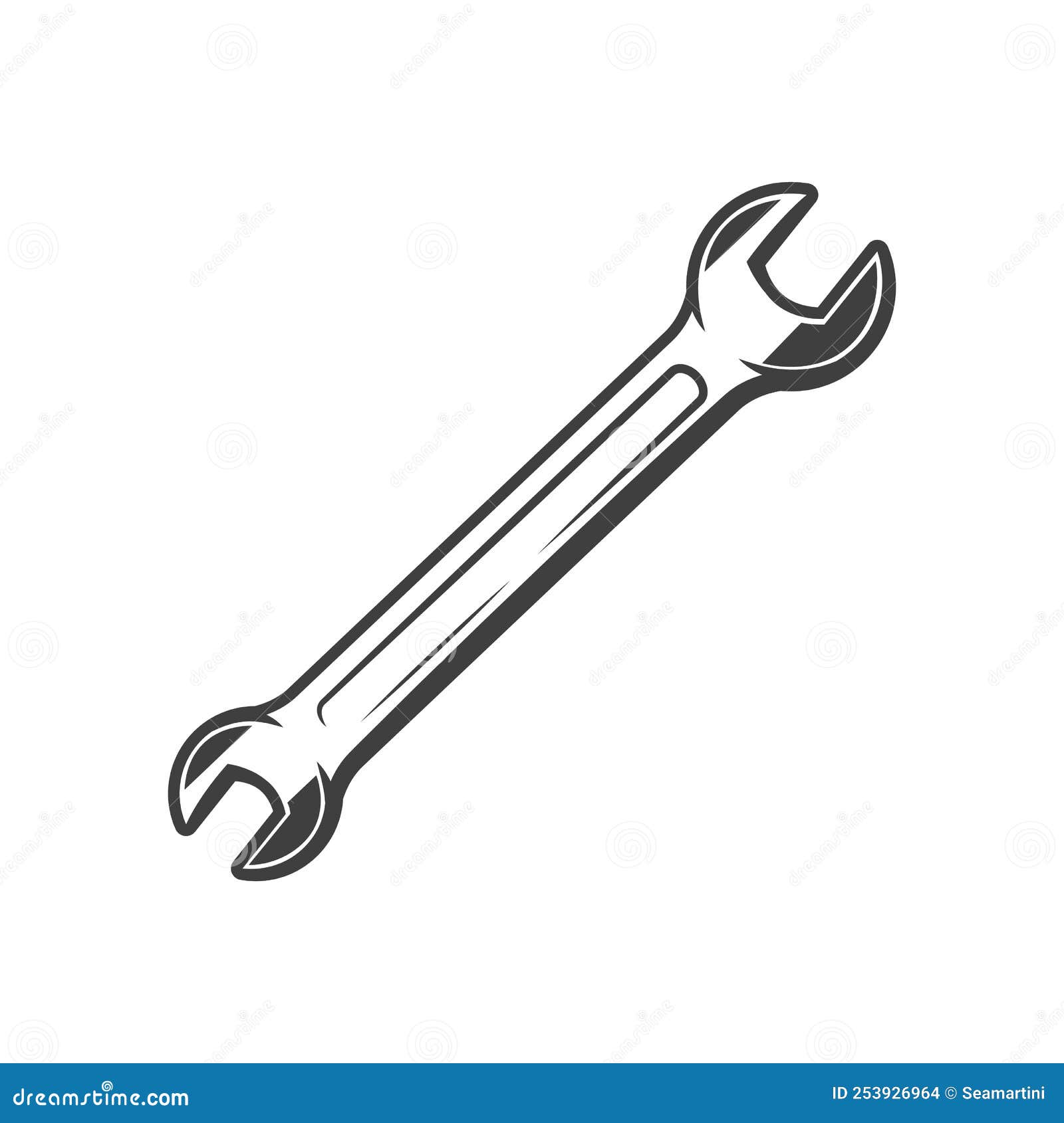 Schraubenschlüssel-silhouette auto-service-symbol