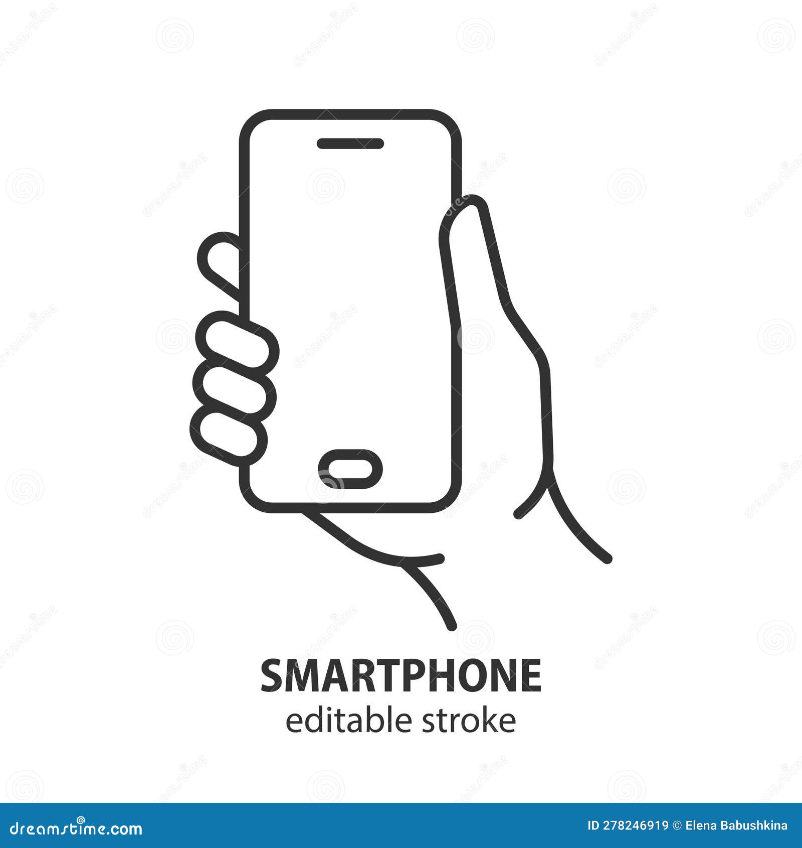 Symbol Für Smartphones. Handy-Symbol in Handumrandung