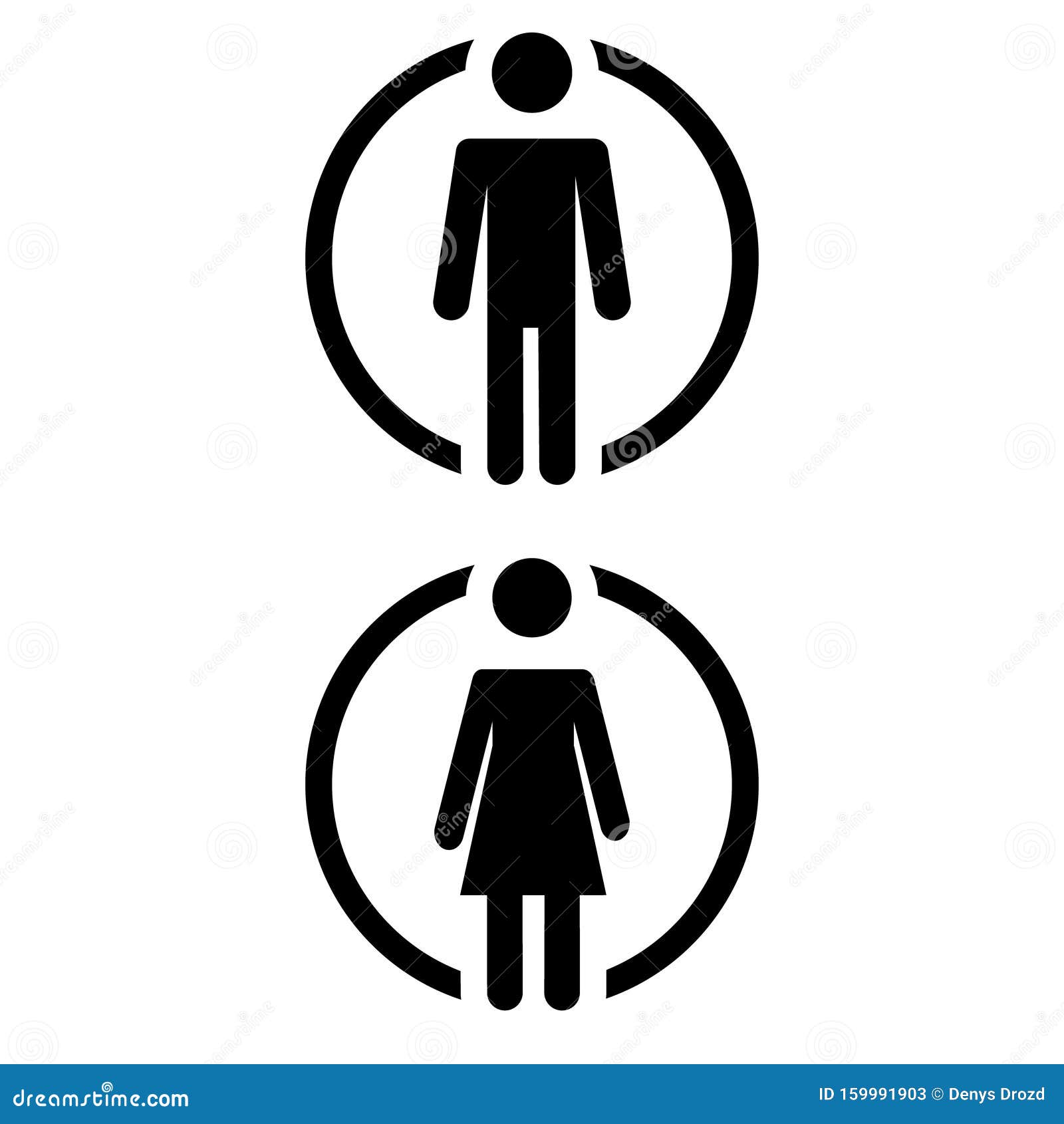 Symbol Fur Toiletten Fur Manner Und Frauen Bildzeichen Wc Zeichen Oder Logo Stock Abbildung Illustration Von Manner Fur