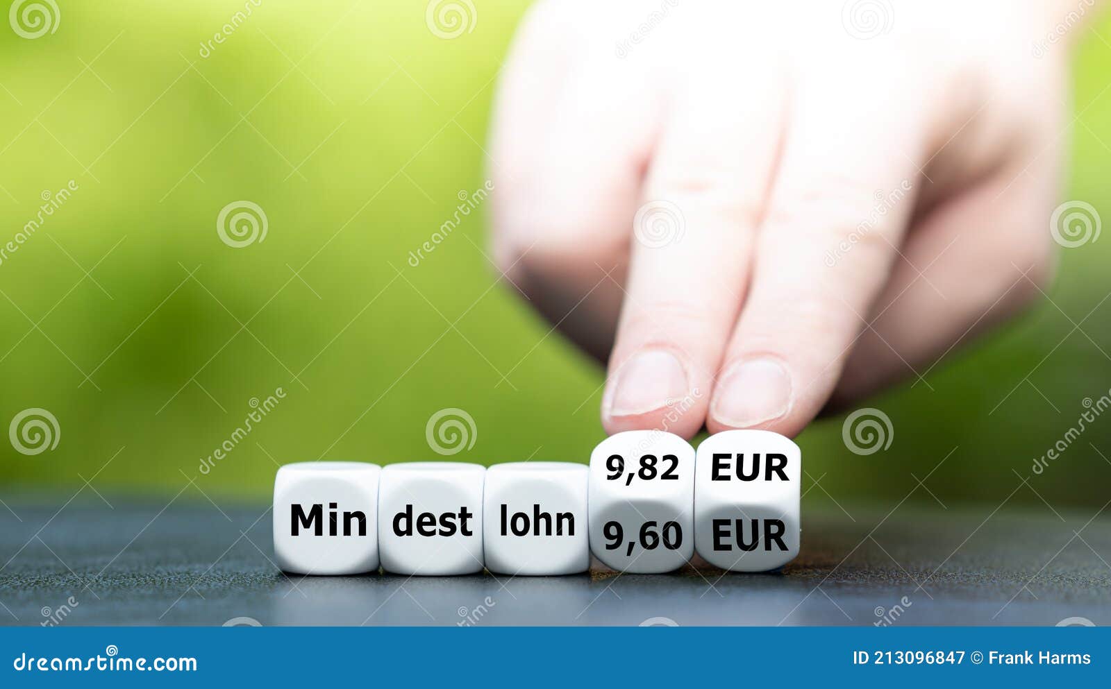 Symbol for the Increase of the Minimum Wage in Germany. Stock Image