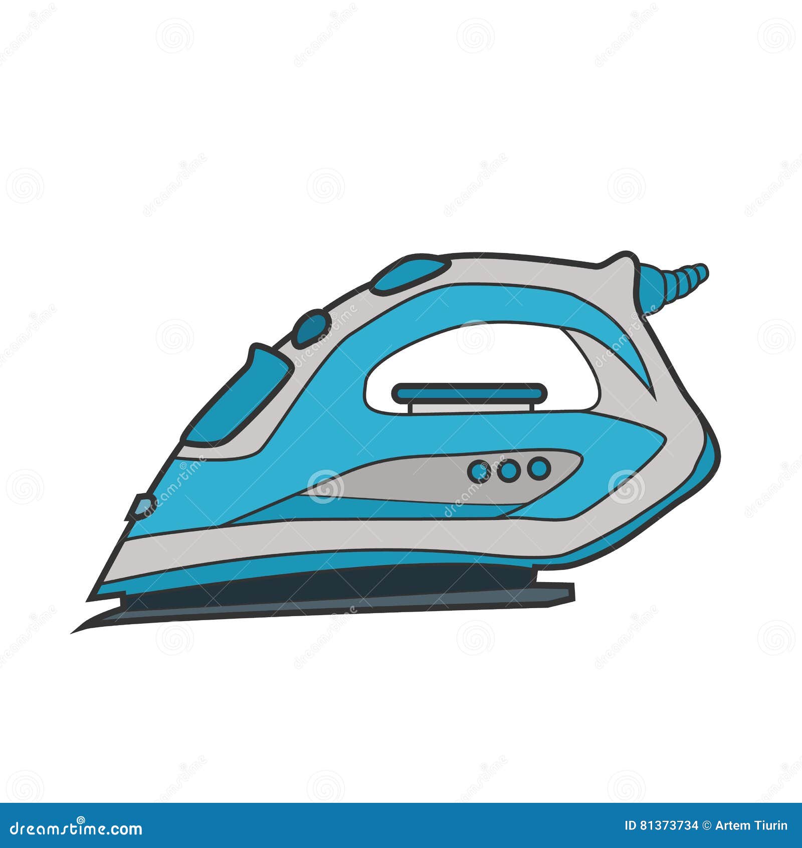 Symbol Iron. Icon for Web Site. Line Art Color Vector Illustration ...