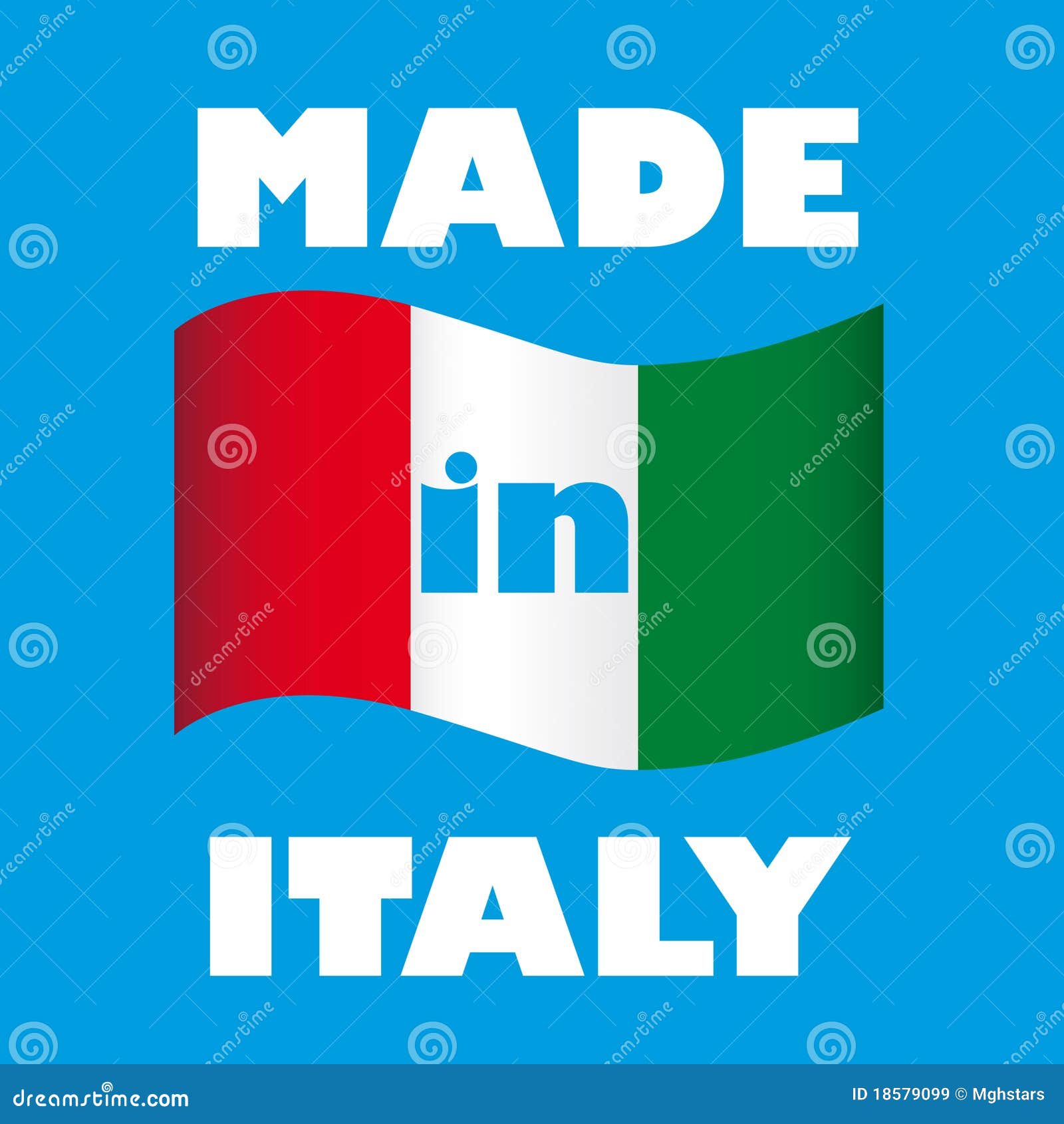 Symbol of Italian Manufacture Stock Illustration Illustration of wind