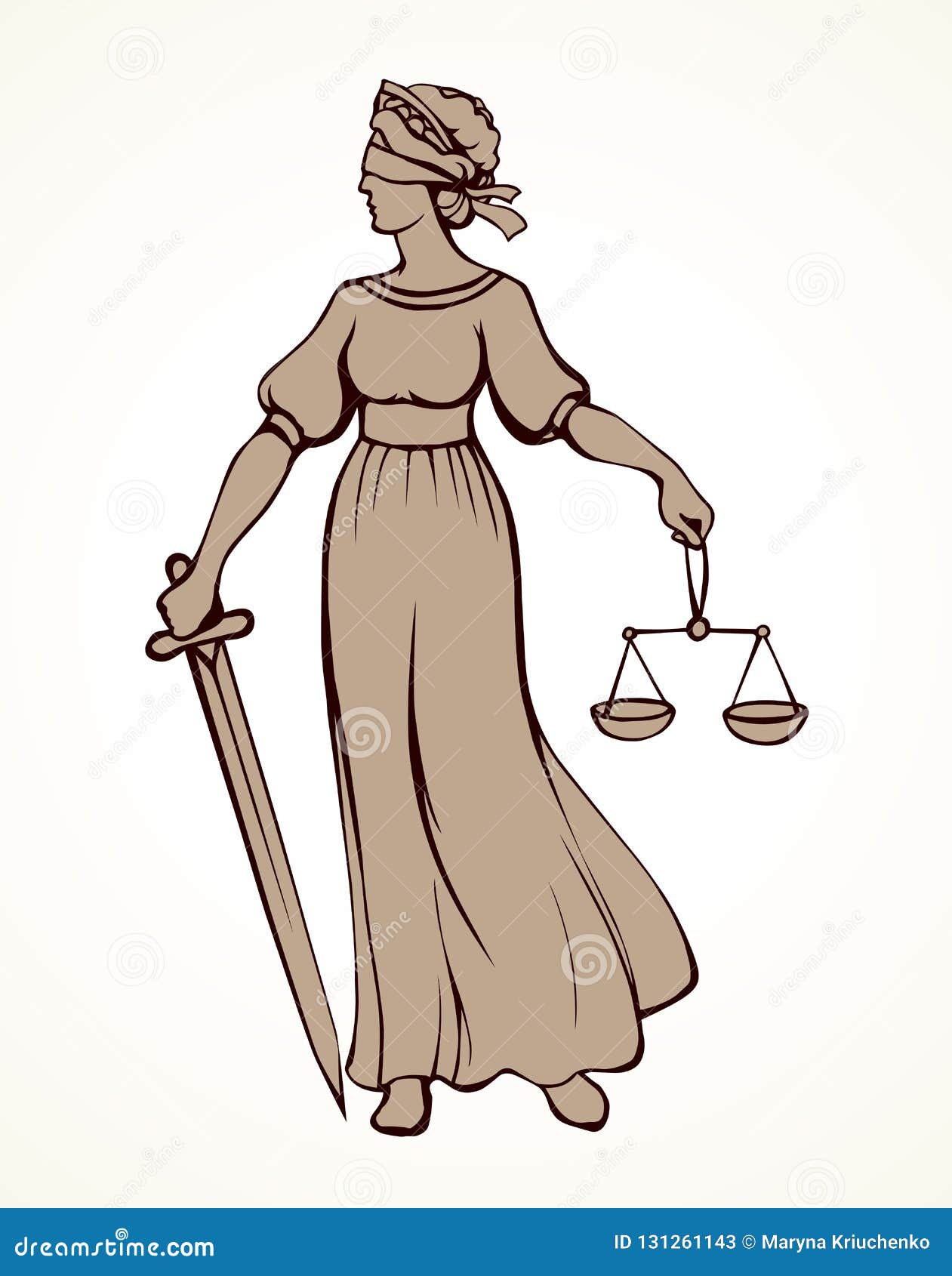 Symbol of Justice. Vector Drawing Stock Vector - Illustration of court