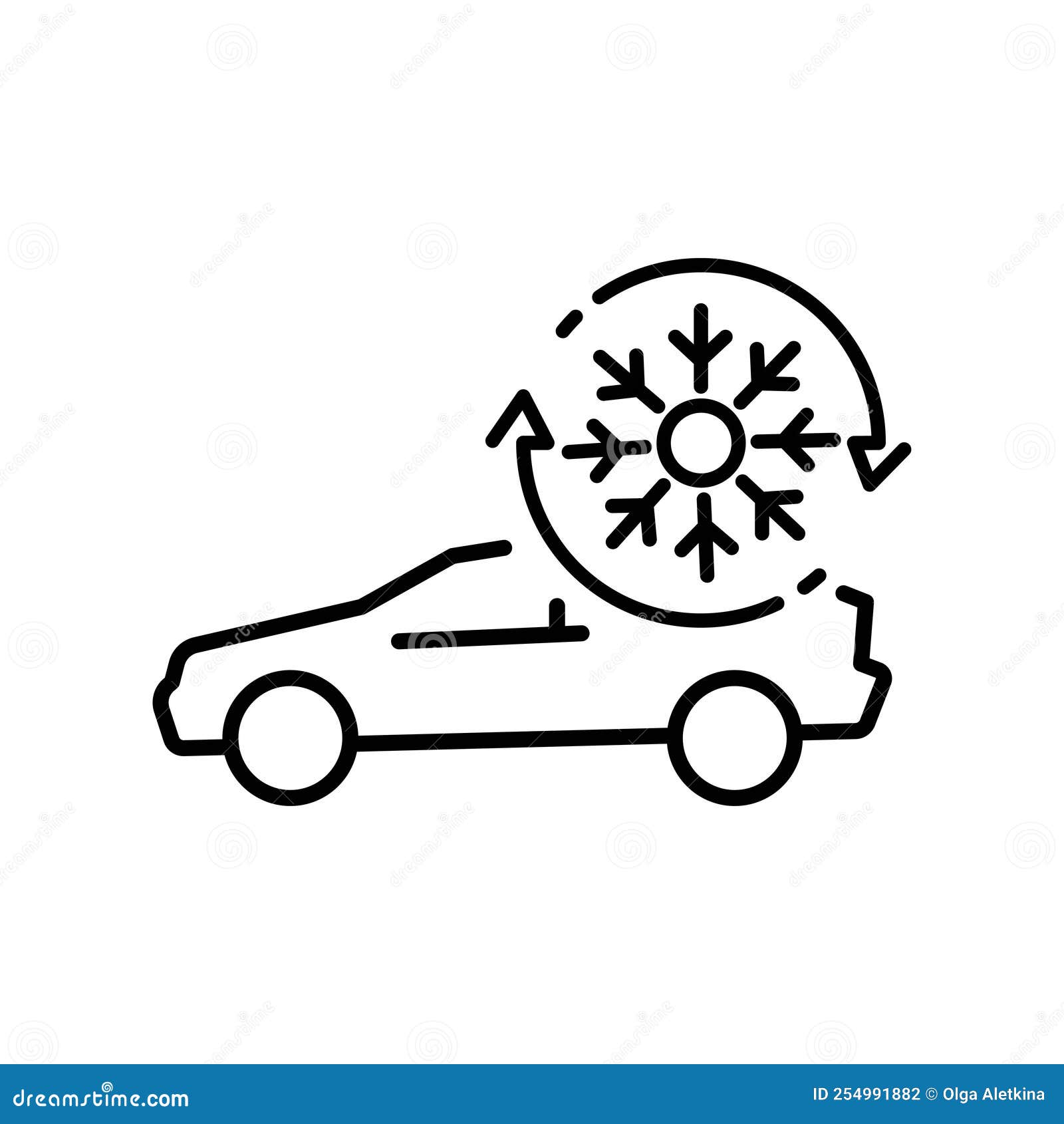 Symbol Klimaanlage Klimagerät Klimagerät Auto-Lüftung Dünne Linie  Web-Symbol Auf Weiß Vektor Abbildung - Illustration von ikone, geschäft:  254991882