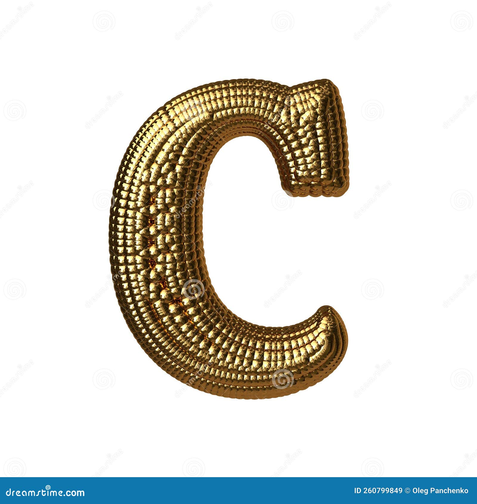 Symbol Made of Gold Spheres. Letter C Stock Vector - Illustration of ...
