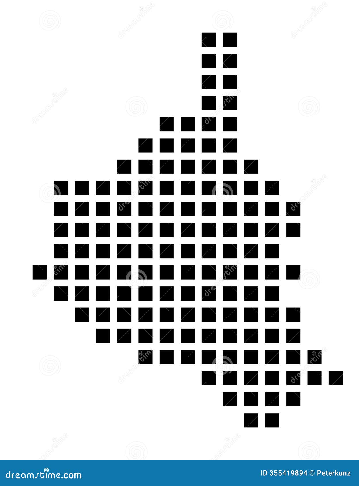 abstract map of gladbeck (germany)