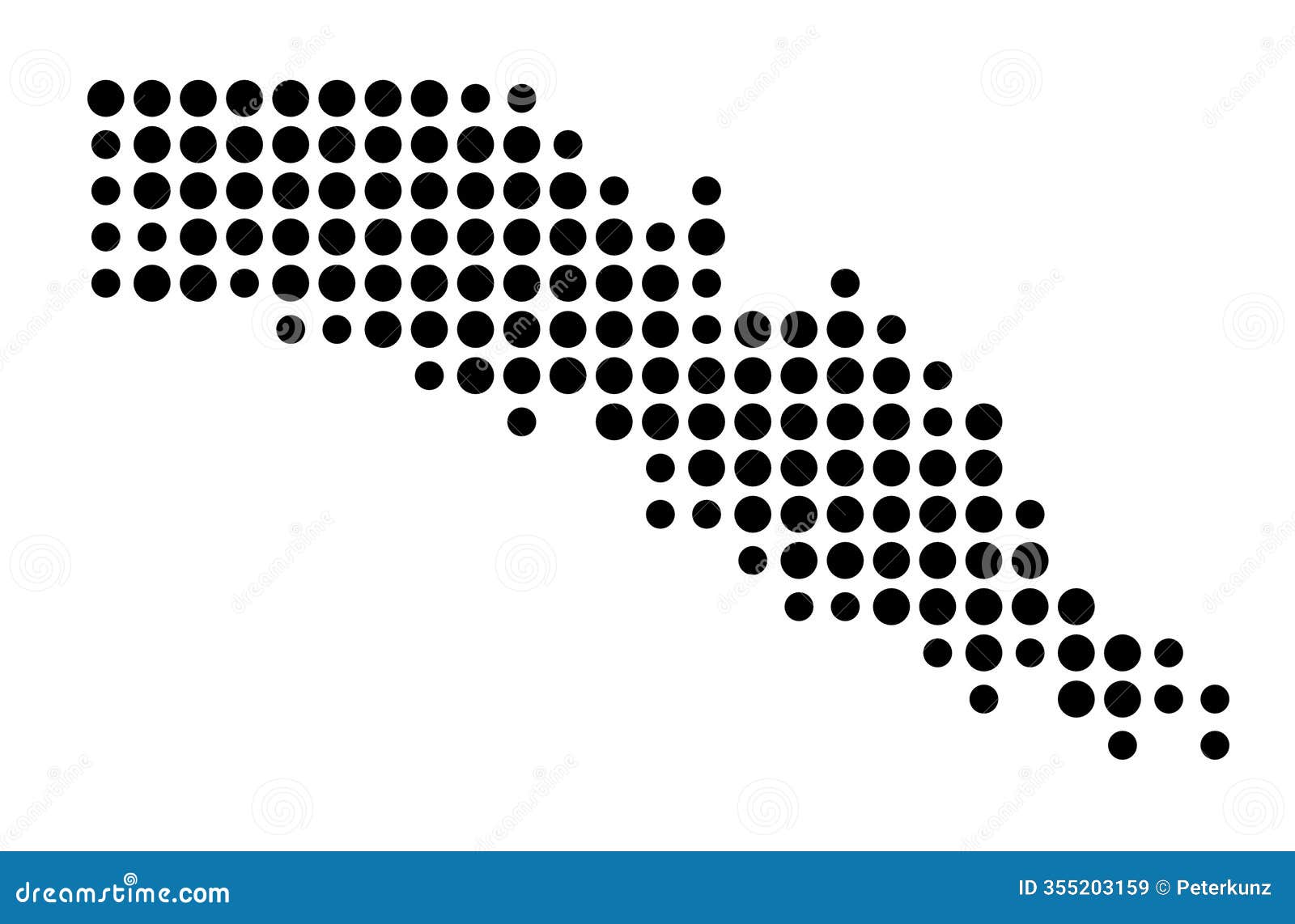 abstract map of the island solta (croatia)