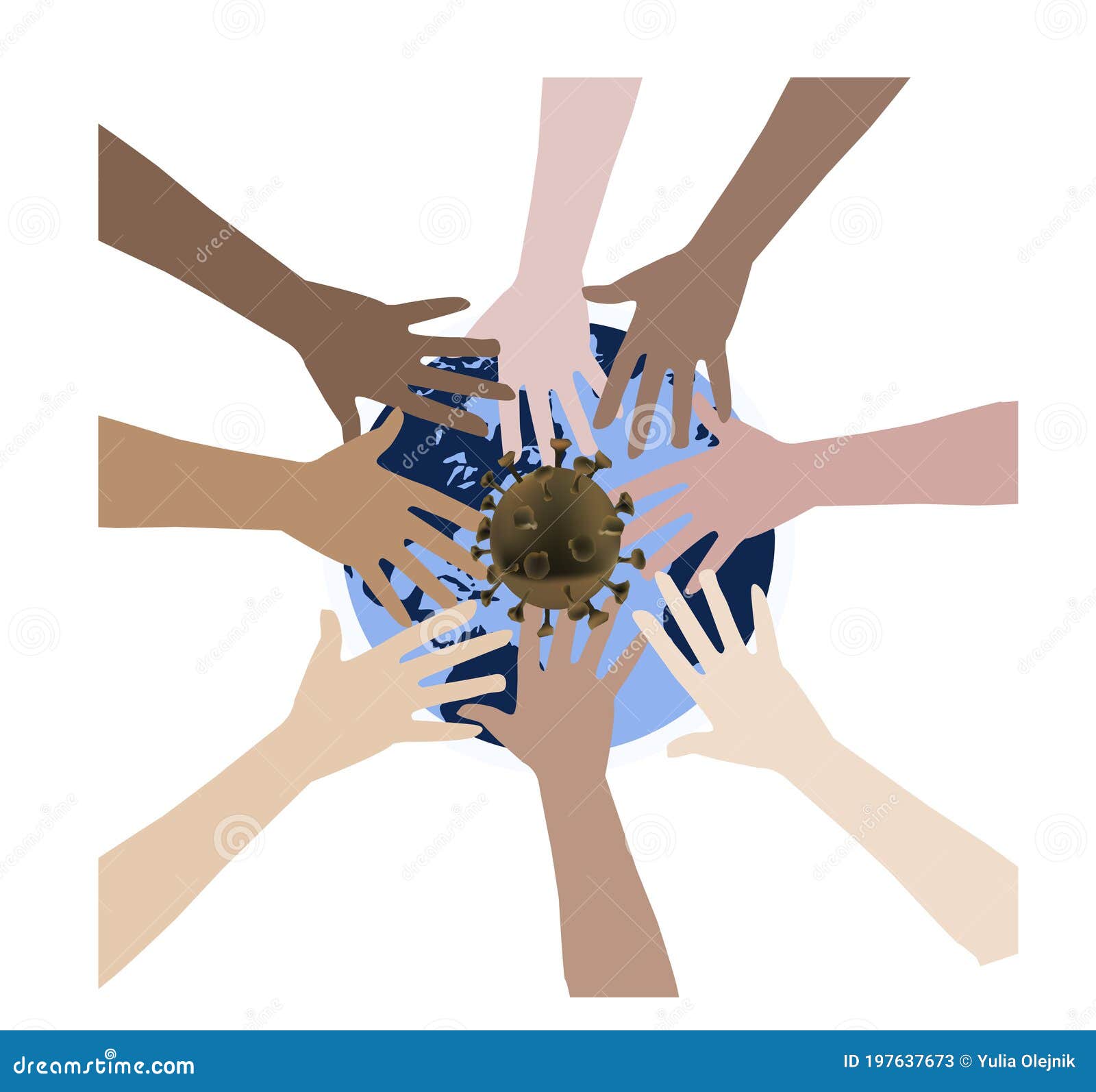 Symbol of Multi-racial Human Hands,Unity,people Around the World ...