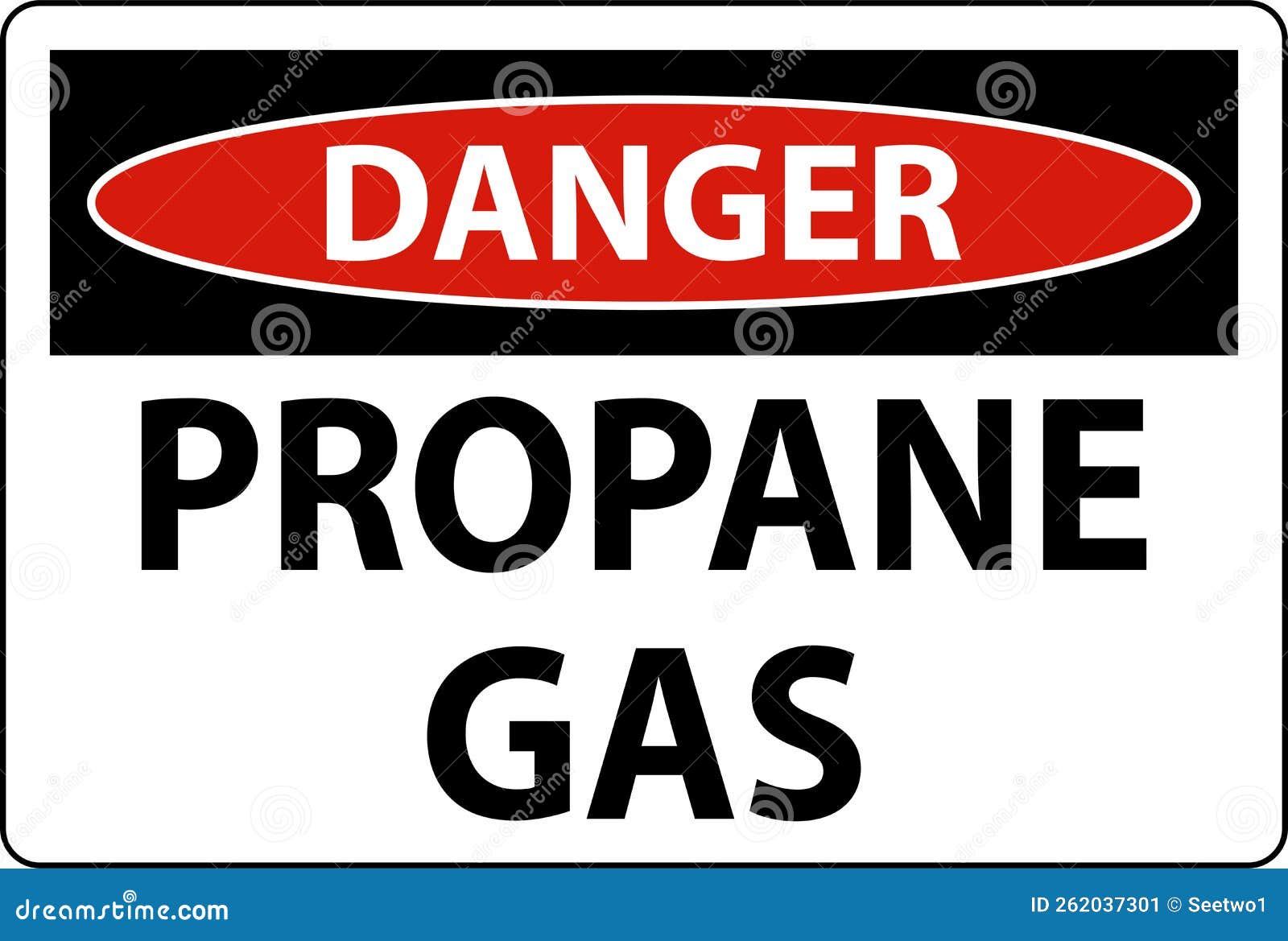 Symbol Propane Danger Label, Propane Gas Sign Stock Vector