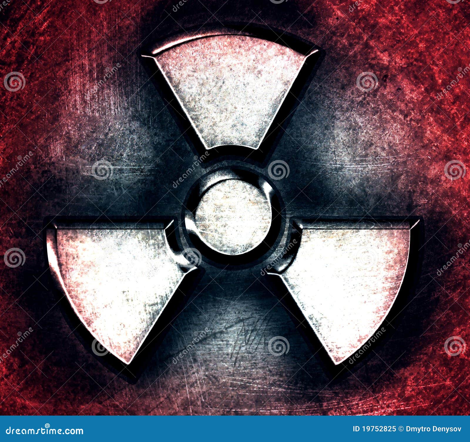 Symbol Of Radiation On A Steel Background Royalty Free Stock Photo