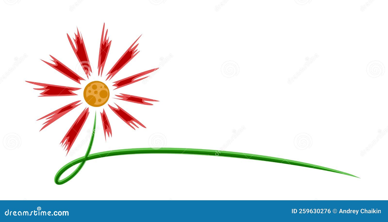 The Symbol of red flower. stock vector. Illustration of logo 259630276