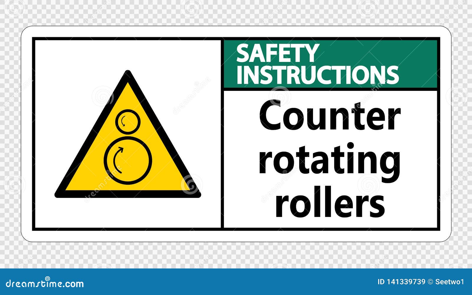 Symbol Safety Instructions Counter Rotating Rollers Sign on Transparent  Background Stock Vector - Illustration of equipment, rotating: 141339739