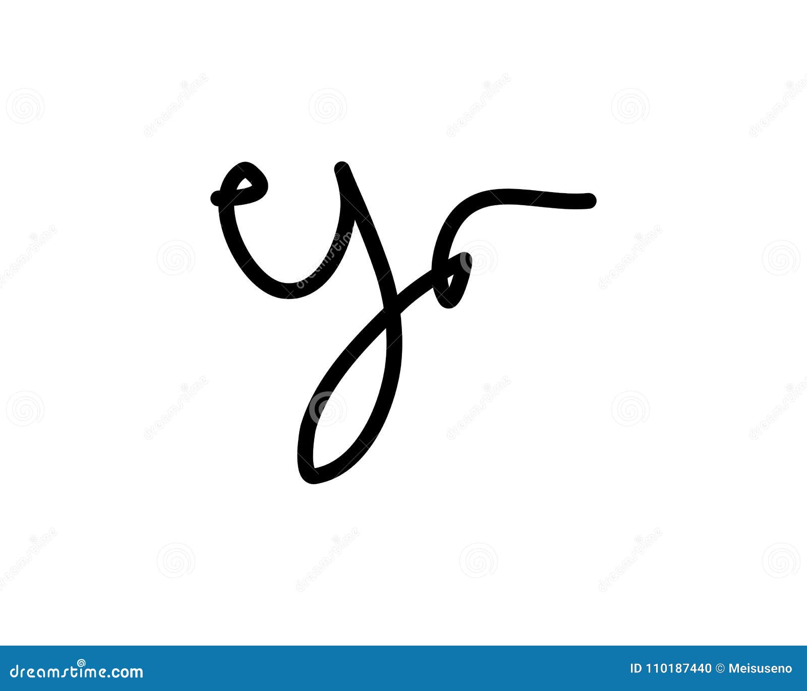 Y Letter Signature Logo Stock Vector Illustration Of Font