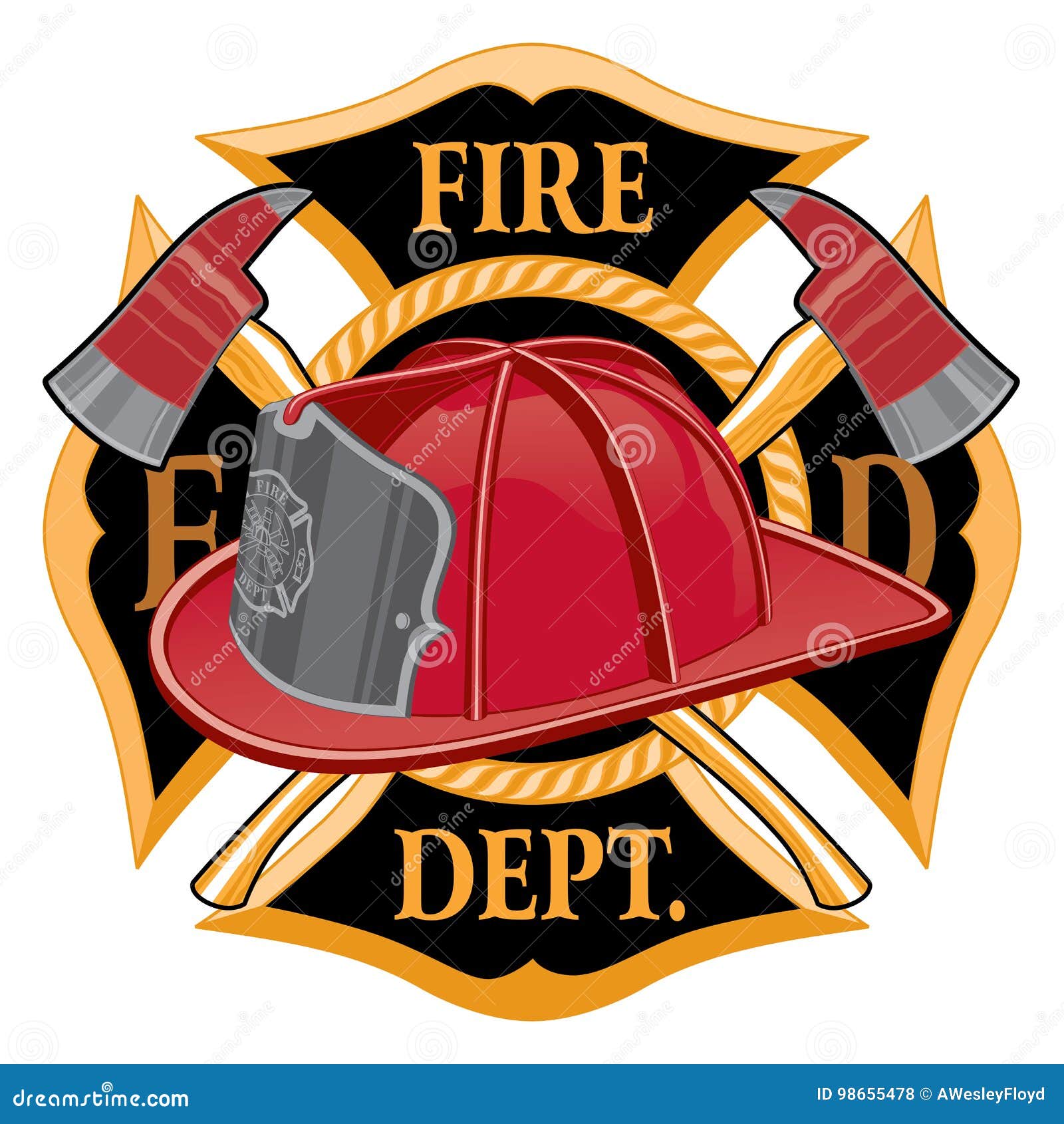 Symbole De La Croix Des Pompiers Illustration de Vecteur - Illustration du  emblème, échelle: 98655478, image size:1600x1690