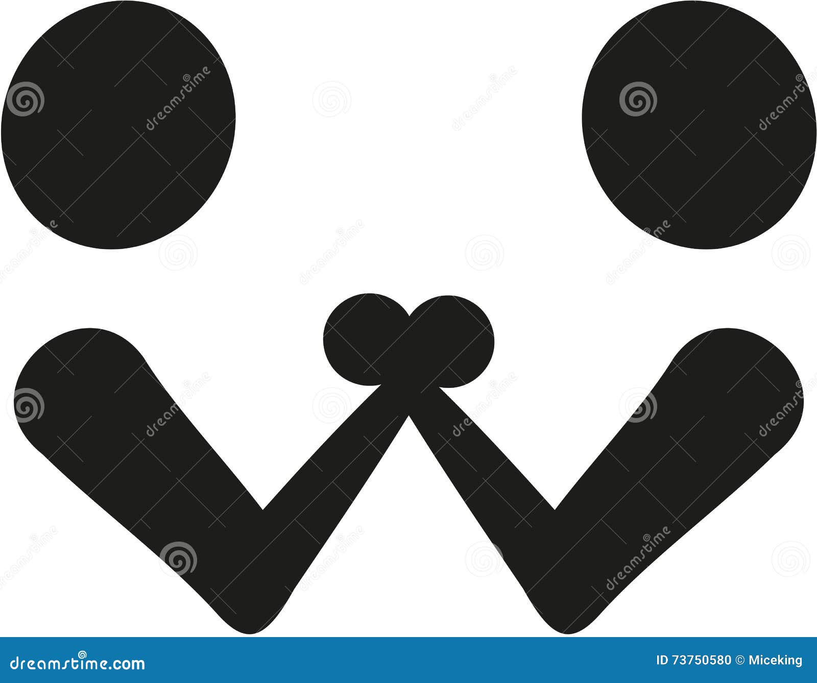 Symbole de bras de fer illustration de vecteur. Illustration du