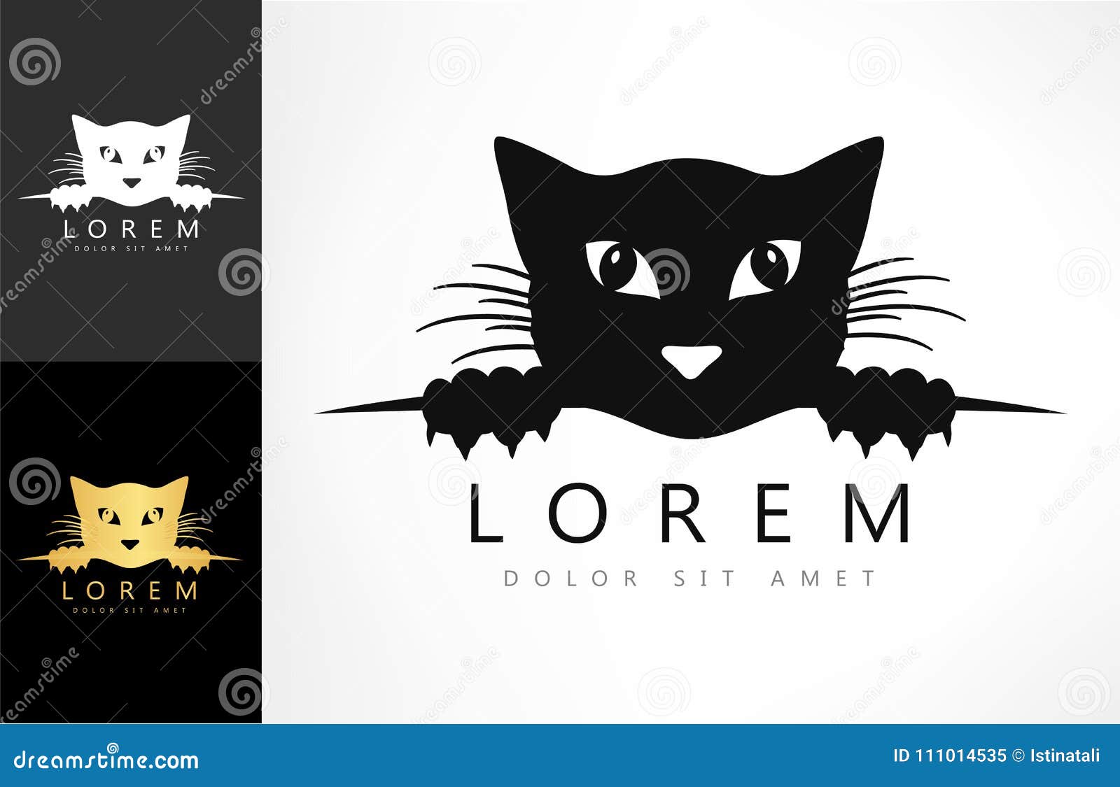 Symbole De Chat Logo De Chaton Illustration Stock Illustration Du Halloween Illustration