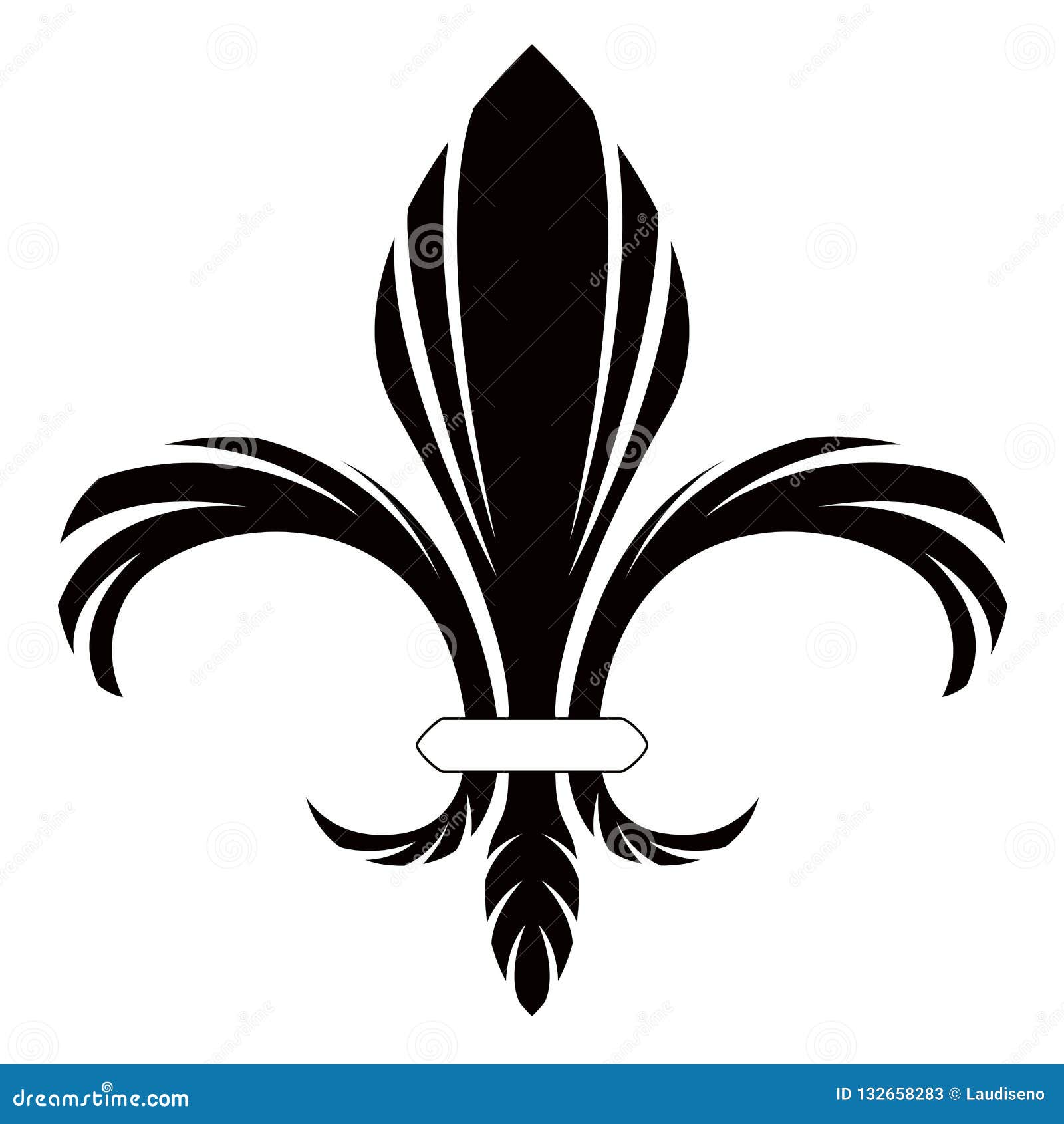 Symbole de Fleur de lys illustration de vecteur. Illustration du motif -  132658283