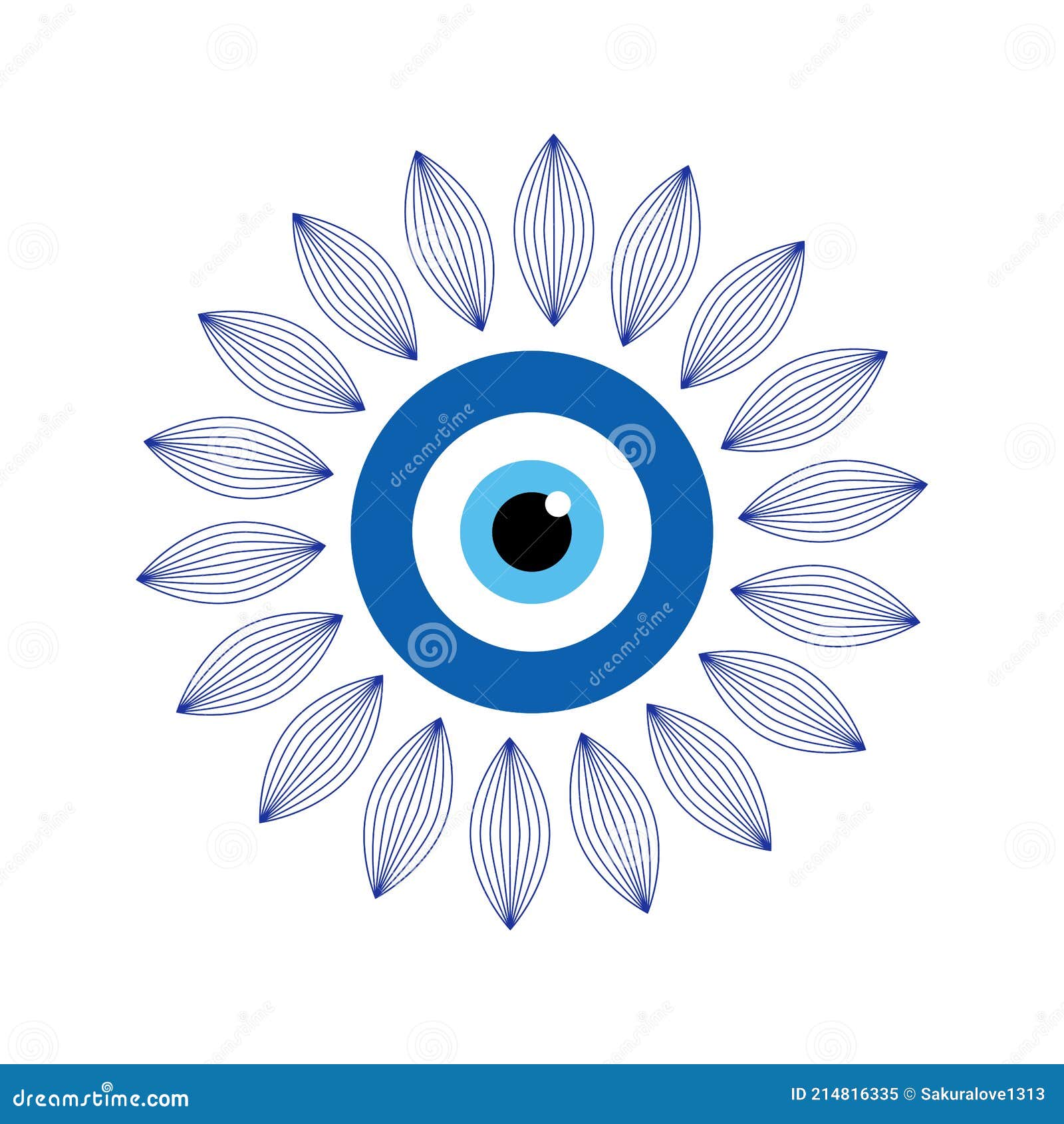 L'Oeil de la Protection en verre bleu