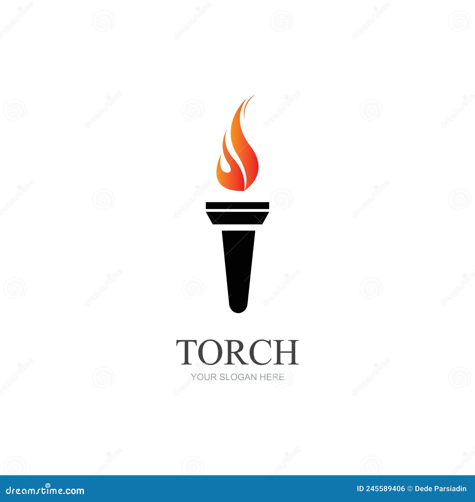Symbole Vectoriel Du Logo De Torche Illustration Conception