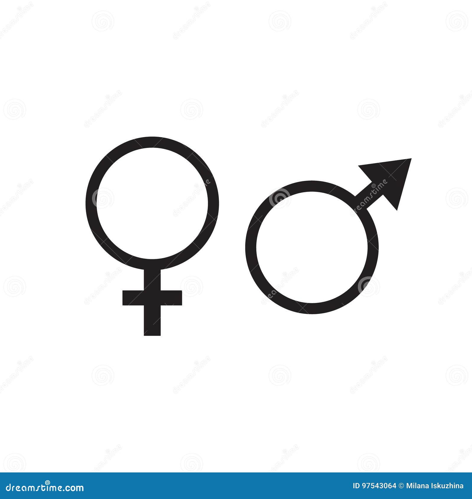 Symbole Von Mannern Und Von Frauen Vektor Abbildung Illustration Von Symbole Frauen