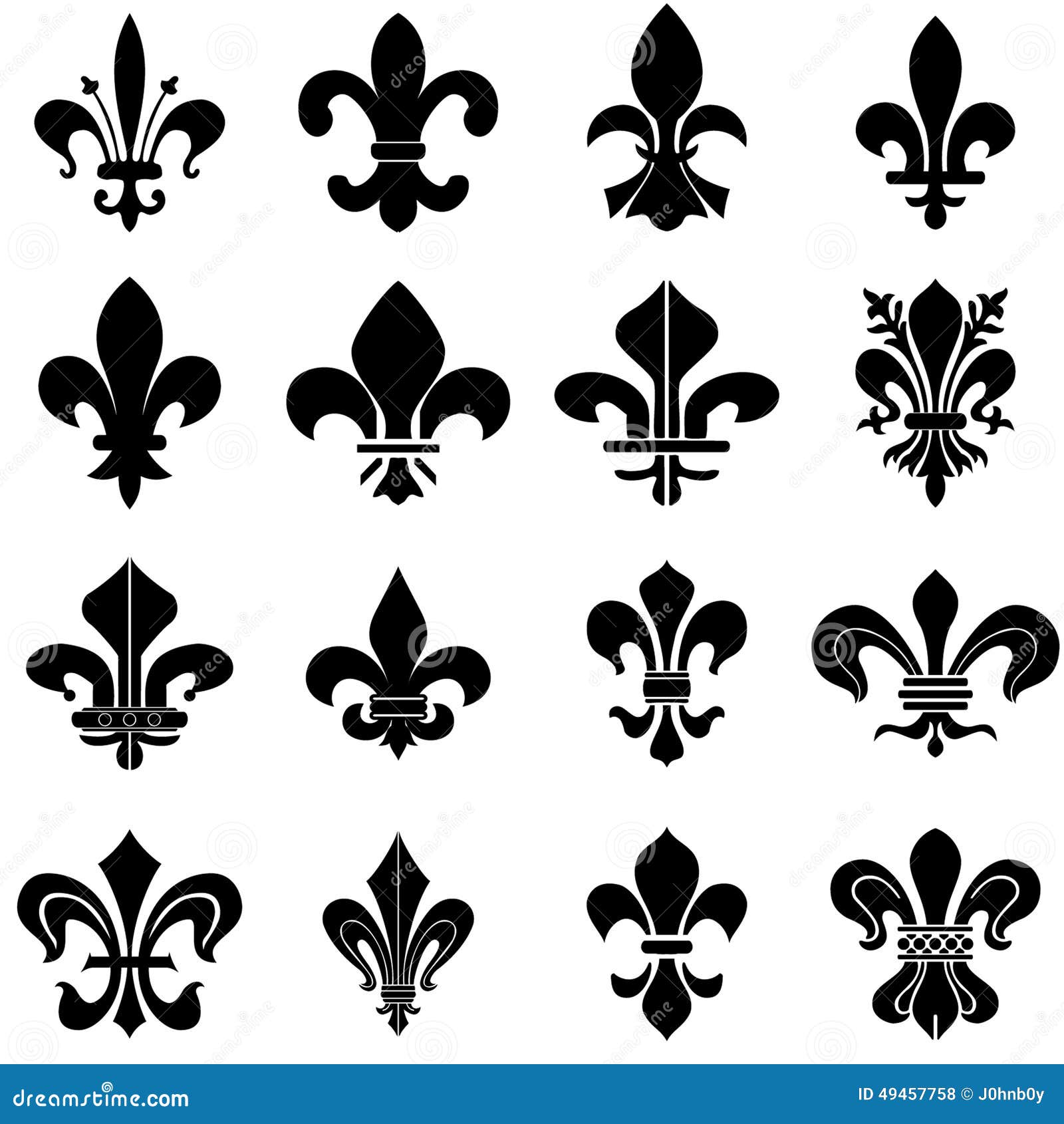 Symboles de Fleur de Lys illustration de vecteur. Illustration du signe -  49457758