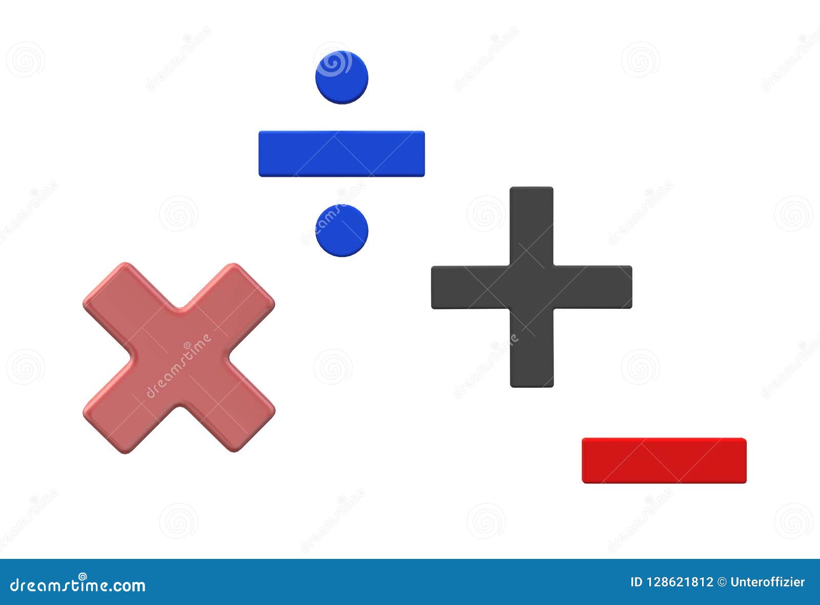 Symboles Des Mathématiques De Base - Multiplication, Division, Addition Et  Soustraction Illustration Stock - Illustration du ajoutez, ajout: 128621812