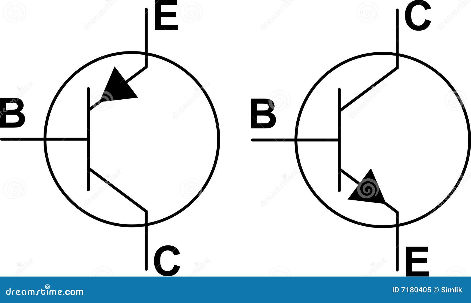 Symboles Du Transistor Npn Pnp Illustration De Vecteur Illustration Du Transistor Tension