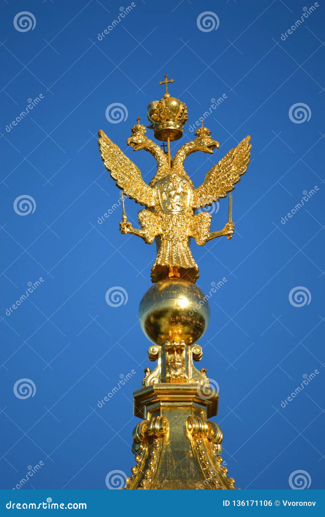 Symbolic Golden Eagle stock photo. Image of symbol, sunny 136171106