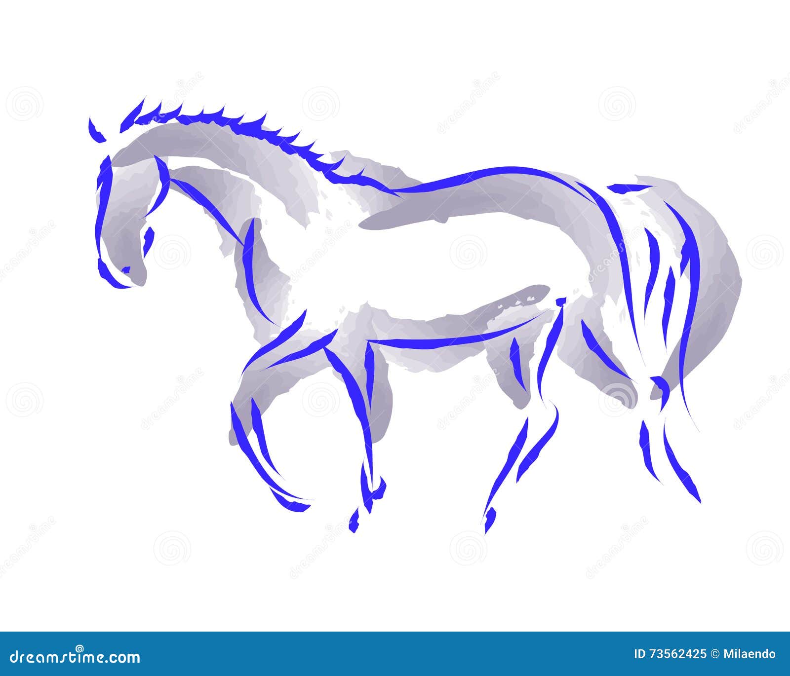 A symbolic horse 5 stock vector. Illustration of design 73562425