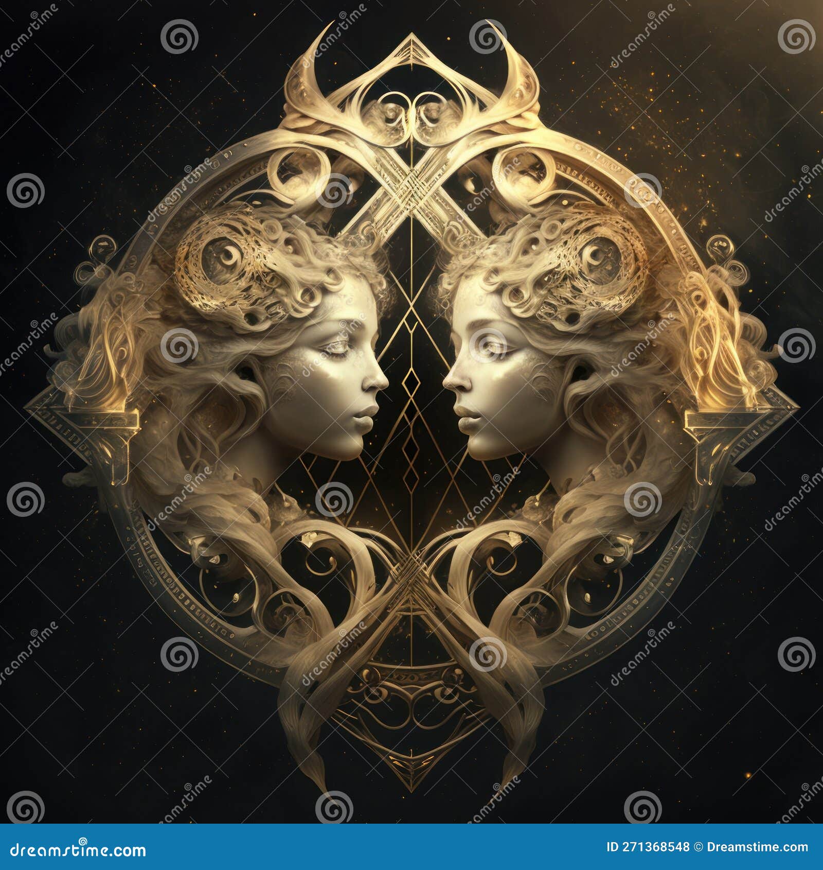Symbolism of Astrological Symbol of Gemini, with a Stunning Twins(05)