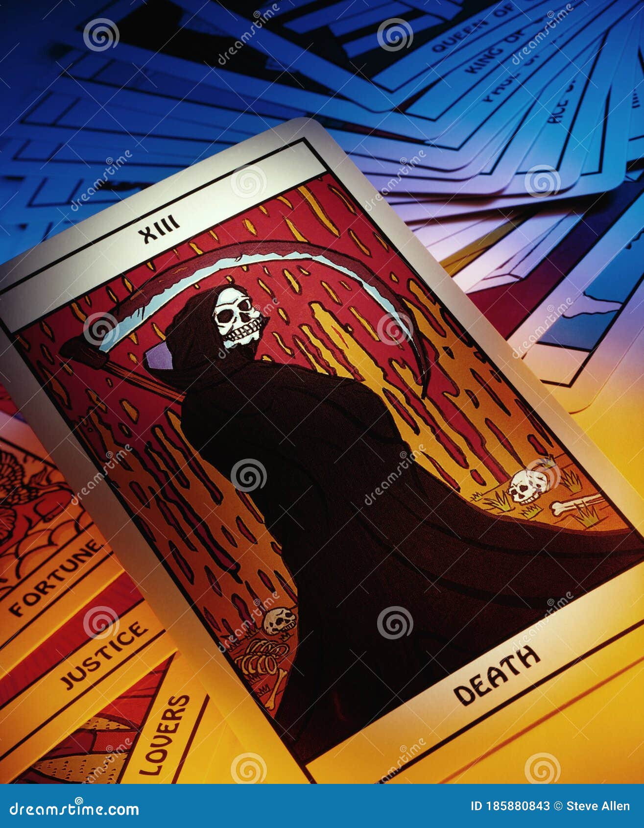 Death Symbolism on a Tarot Card Stock Image Image of cards, idea