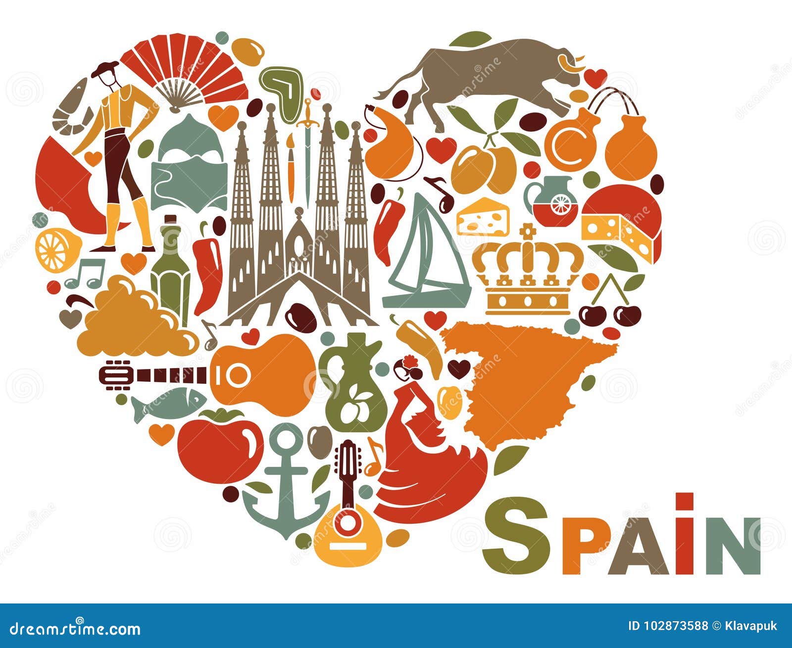 Spain Heart Stock Illustrations – 2,695 Spain Heart Stock
