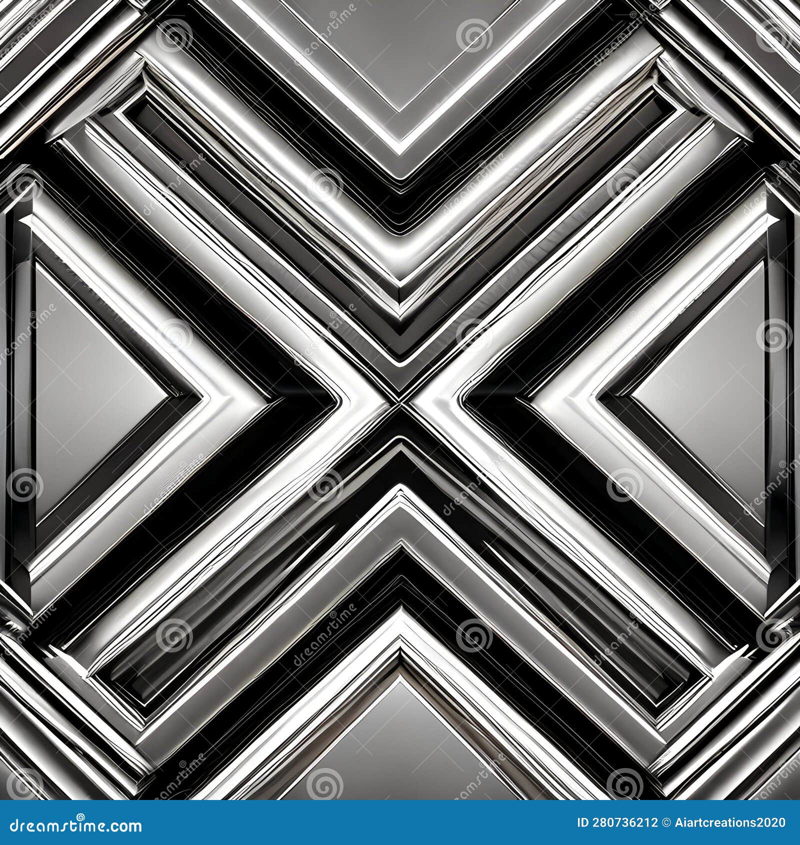 a symmetrical composition of intersecting lines in metallic hues, reflecting light and creating a futuristic ambiance3, generati