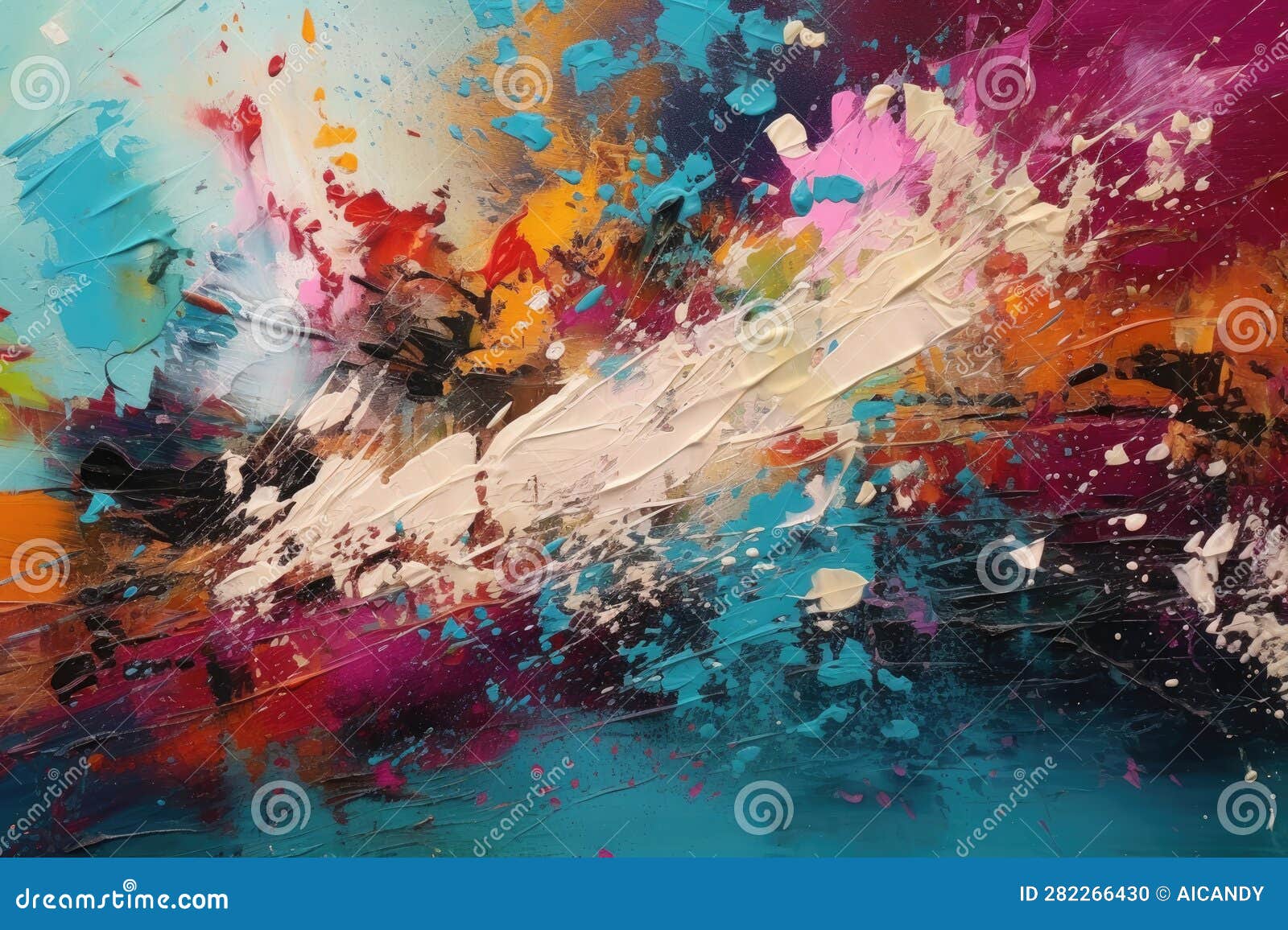 Symphony of Abstract Textures and Vivid Colors, Creating a Multisensory