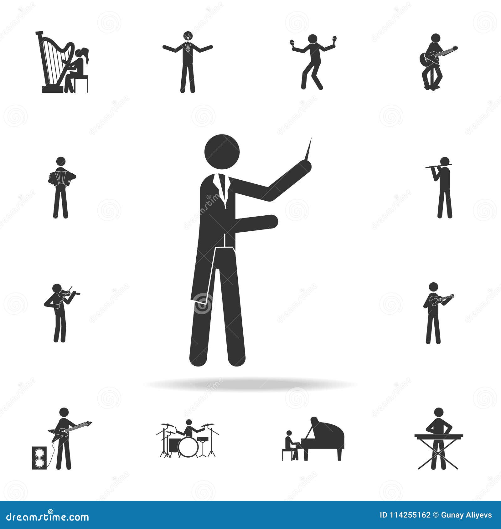 symphony conductor icon. detailed set of music icons. premium quality graphic . one of the collection icons for websites; we