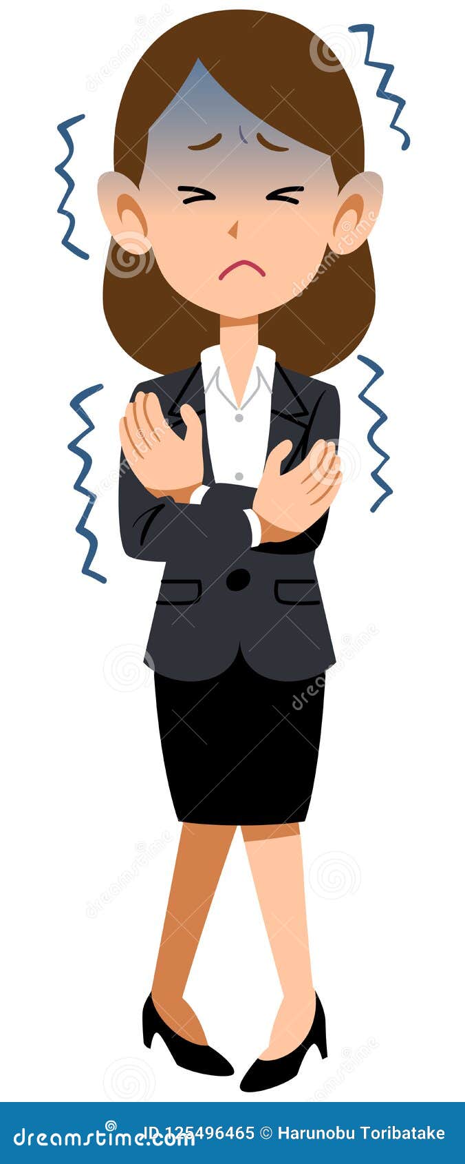 symptoms of illness of a businesswoman , chills