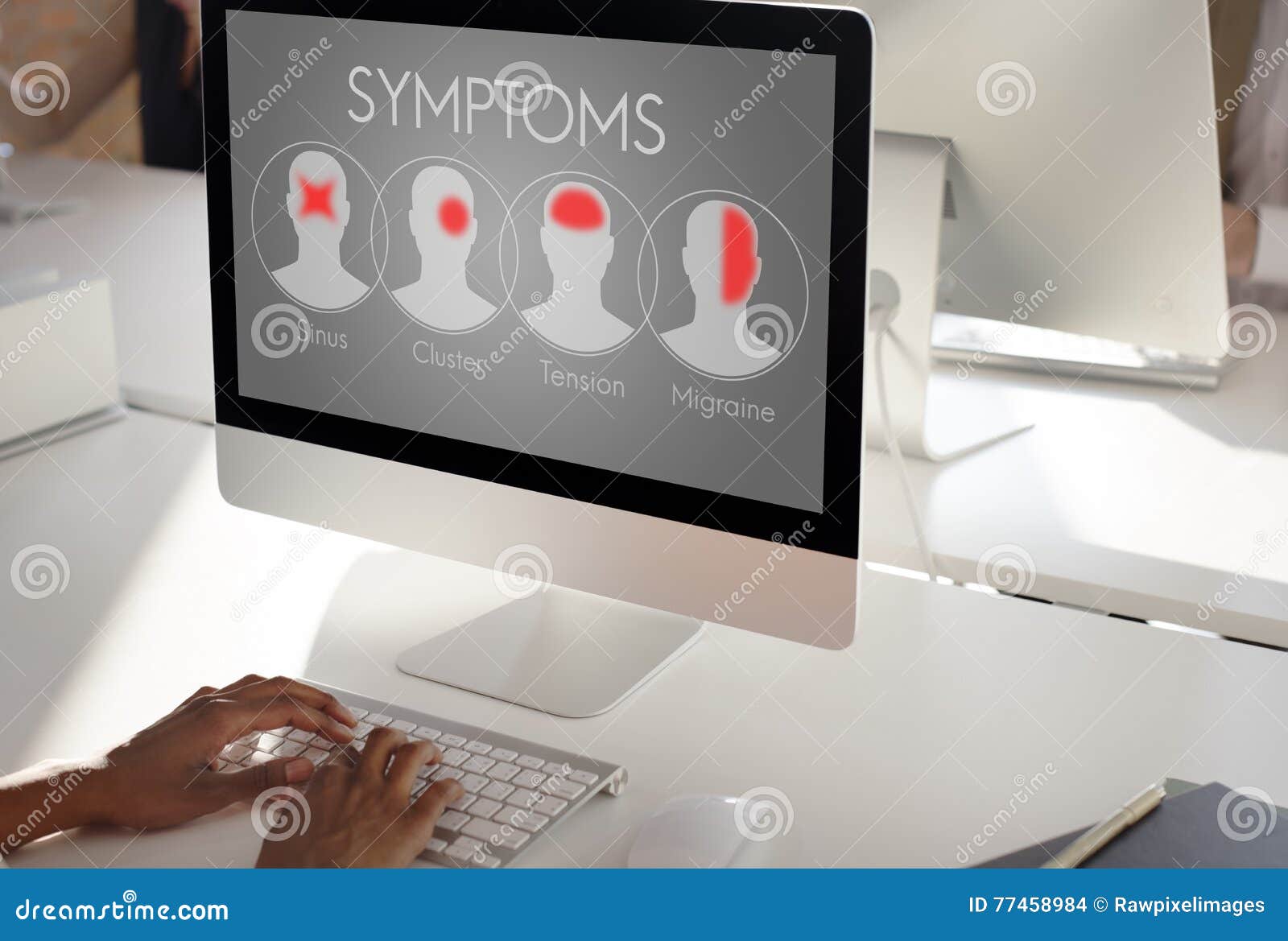 symptoms illness sickness healthcare headache concept