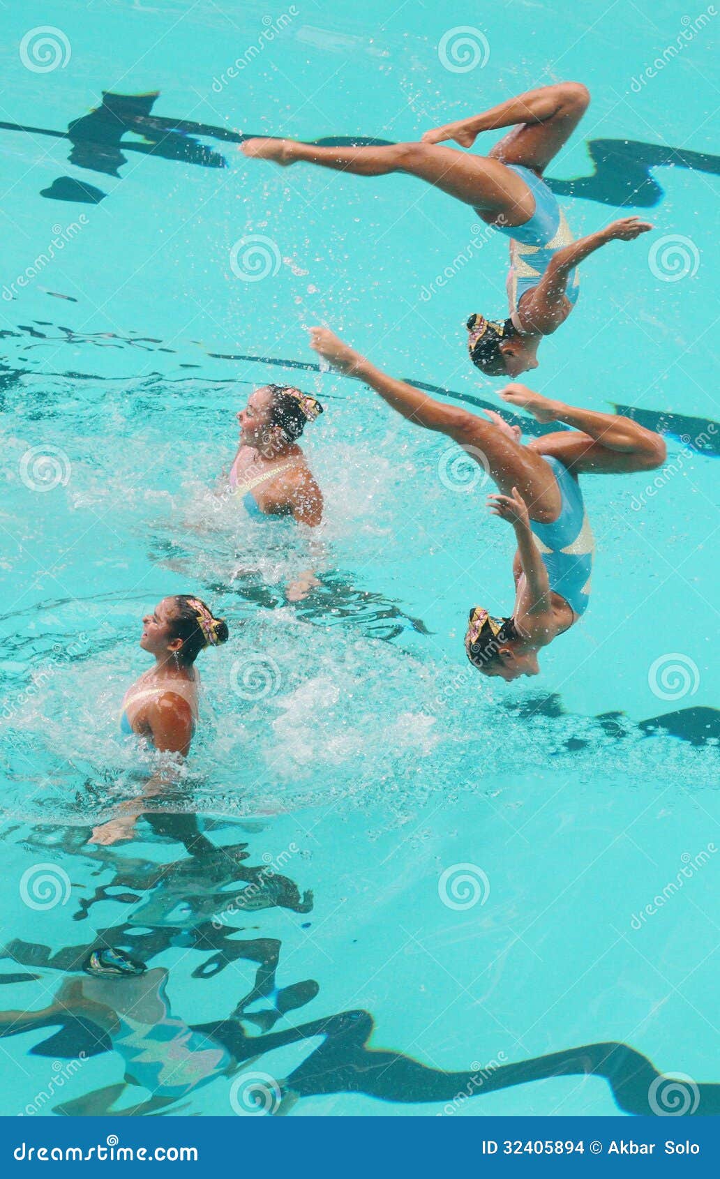 Synchronized swimming editorial stock image Image of 