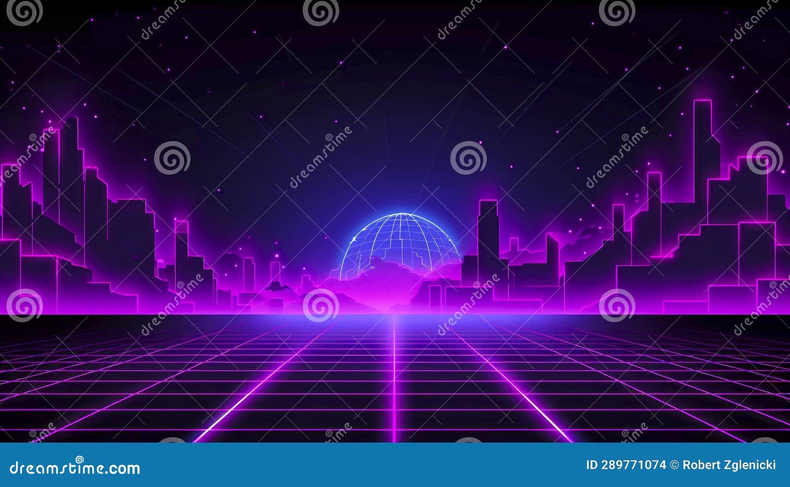Synthwave Aesthetics Minimalist Retro Background, Generative AI Stock Photo Image of futurism
