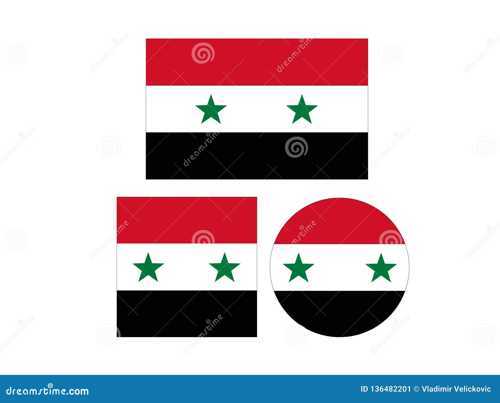 Syria Flag - Syrian Arab Republic Stock Vector - Illustration of file