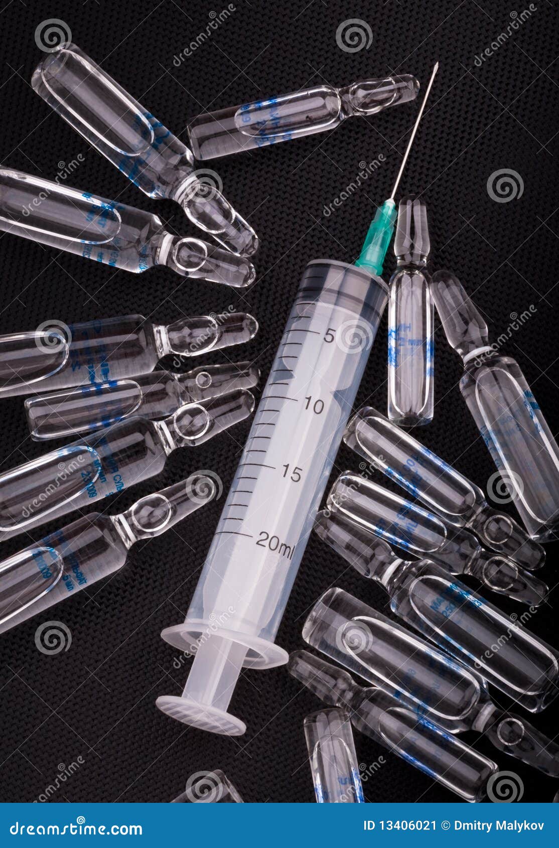 Syringe and ampoule stock image. Image of services, health 13406021